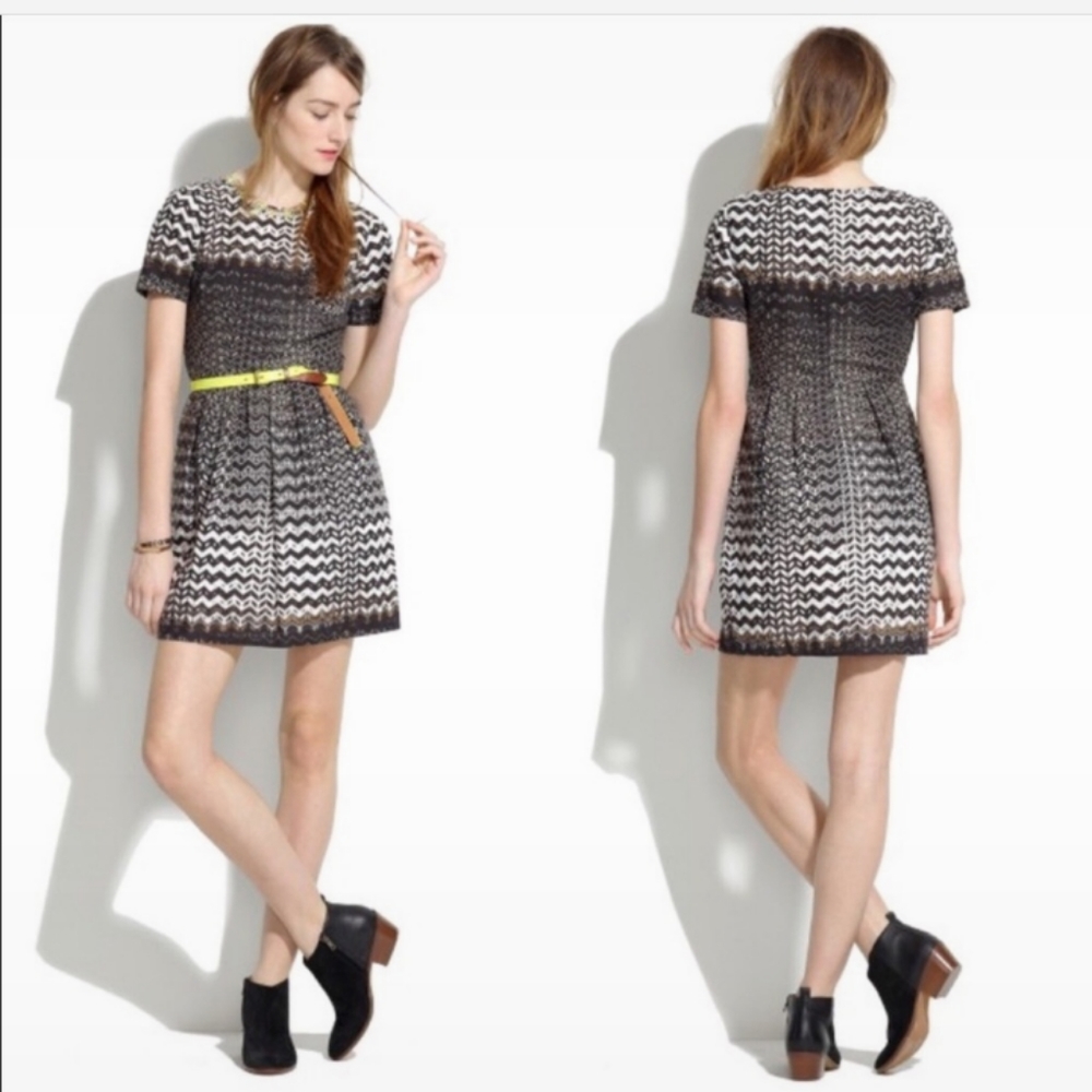 Madewell Chevron Print Dress - Picture 2 of 6